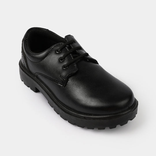 Boys School Shoes KR-03-BLACK