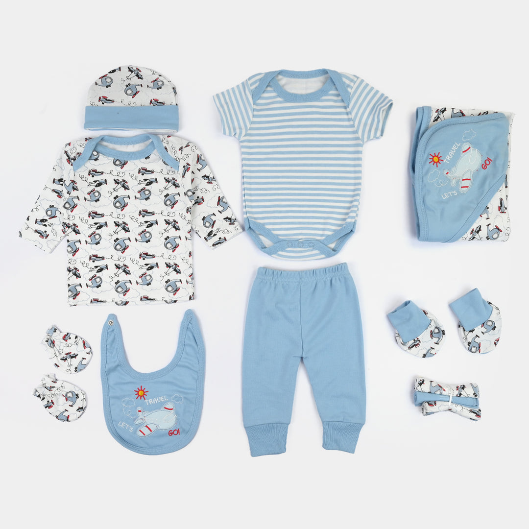 Infant Starter Set 11Pcs Helicopter Powder Blue