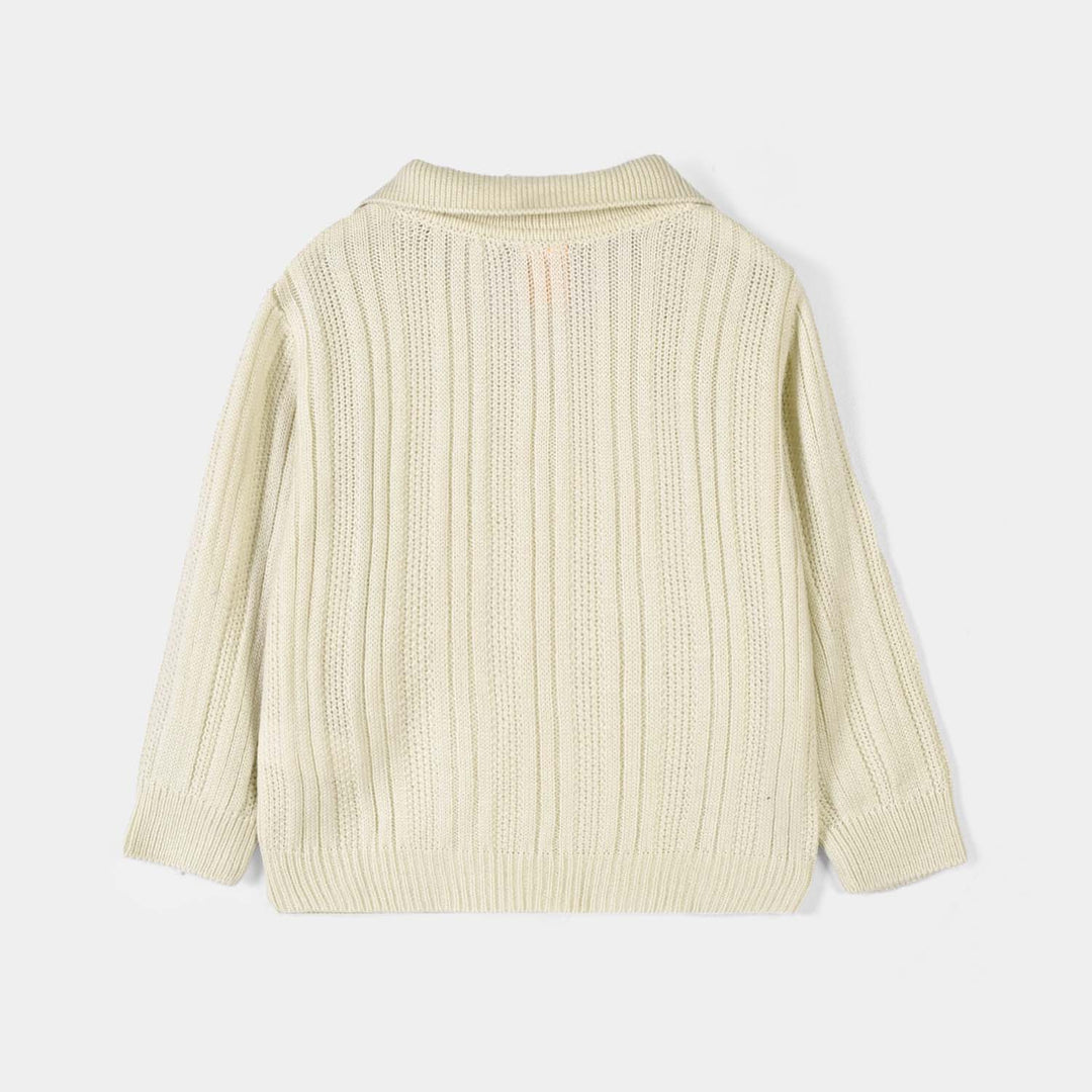 Boys Acrylic Sweater-Dropline - Off White