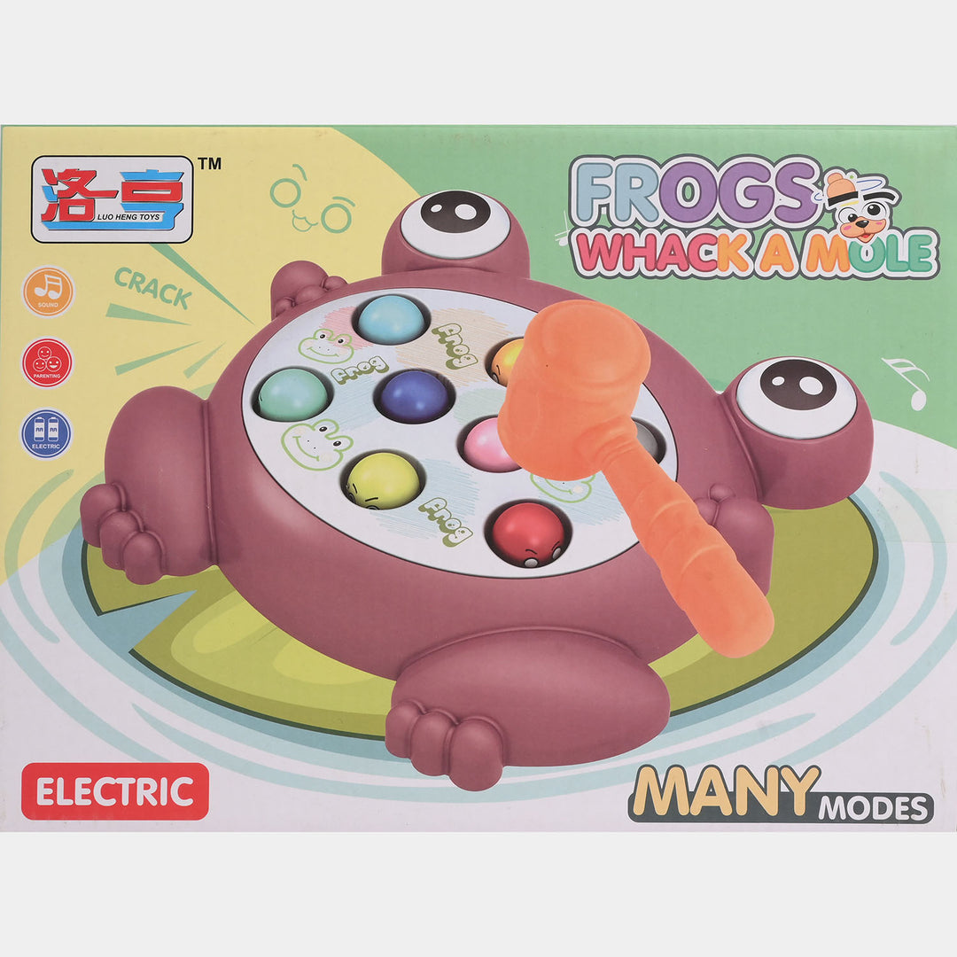 Electric Frog Whack-A-Mole Interactive Game for Kids