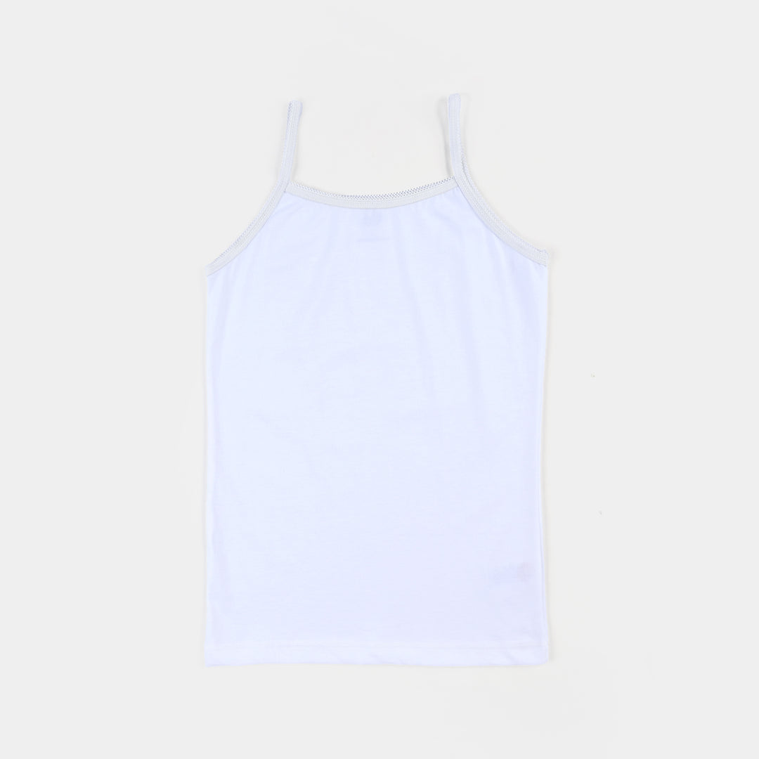 Girls Cotton Jersey Cami Pack of 2 Basic- W-White