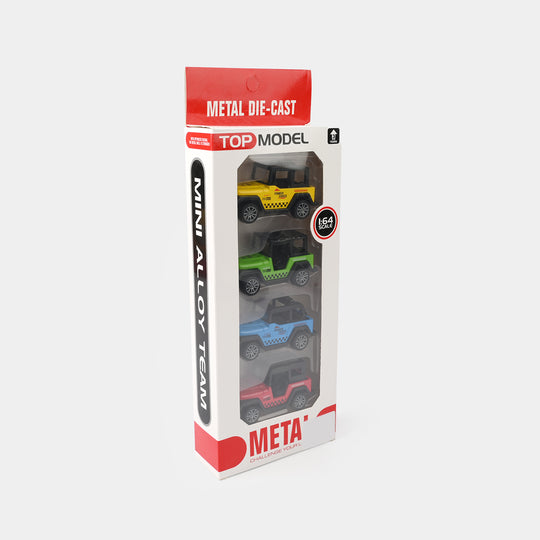 Die-Cast Pull Back Car 4Pcs Set