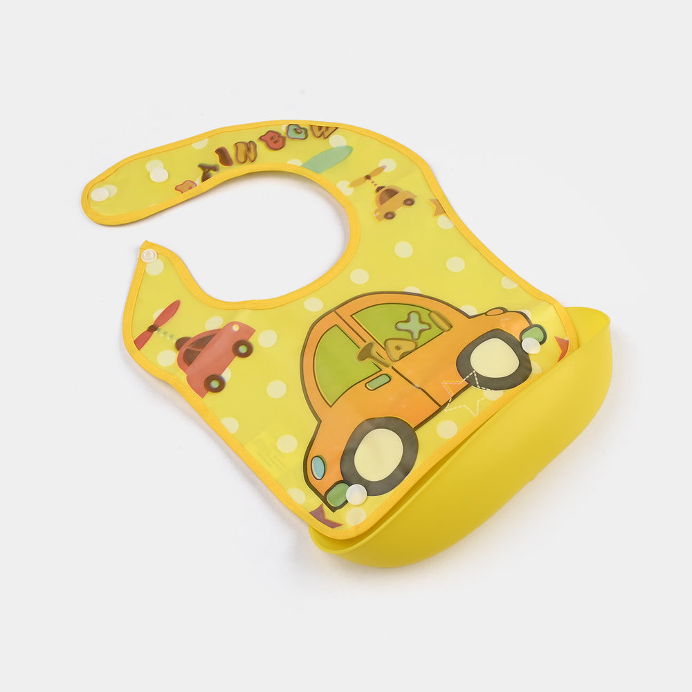 PLASTIC BIB WITH HOLDER FOR BABIES