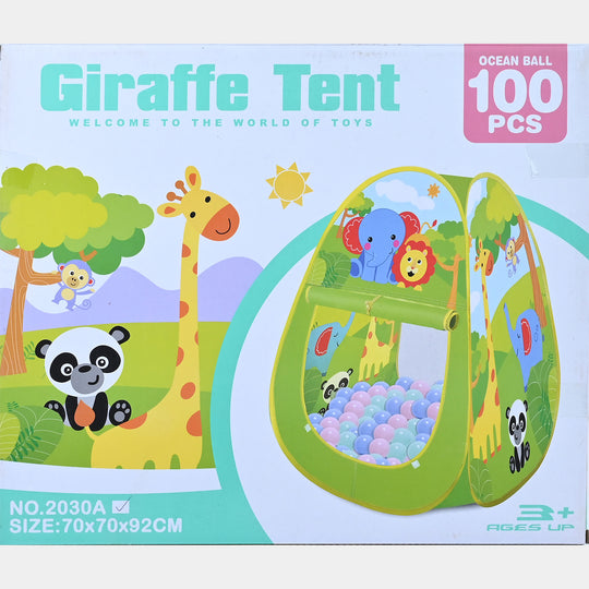 Giraffe Tent with 100 Play Balls