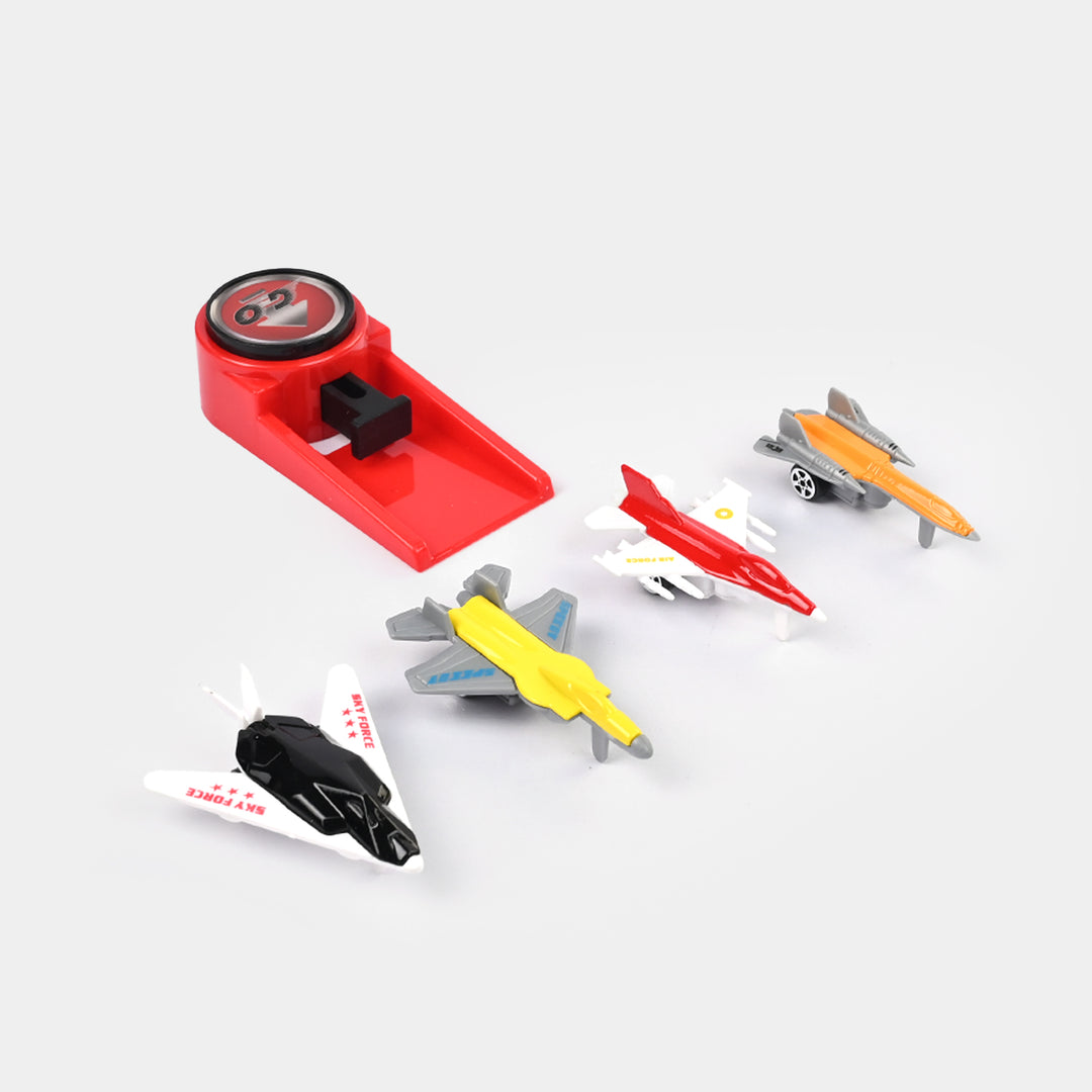 Fighters Launcher Die-Cast Metal Toy Plane Set