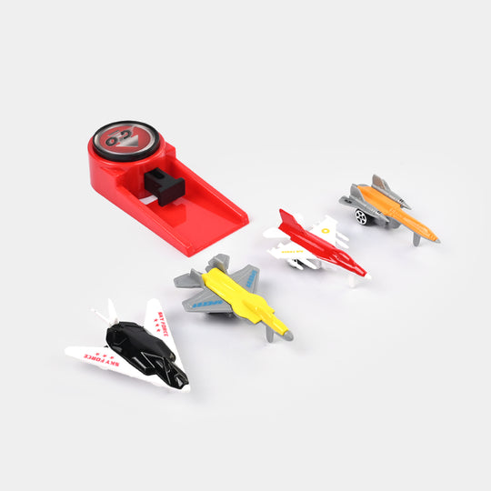 Fighters Launcher Die-Cast Metal Toy Plane Set