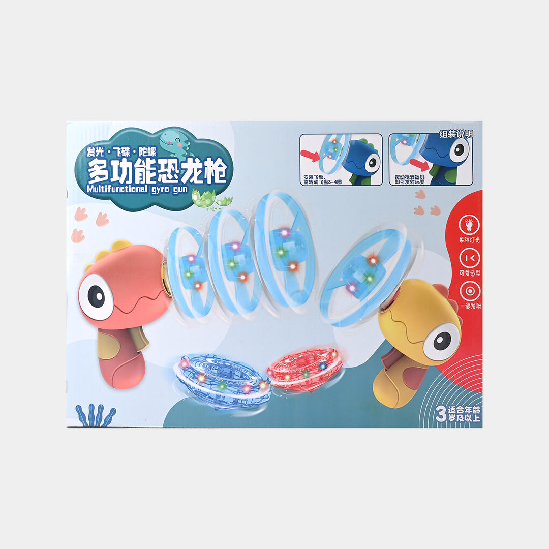 Multifunction Gyro Target With Soft Light Flying Disc