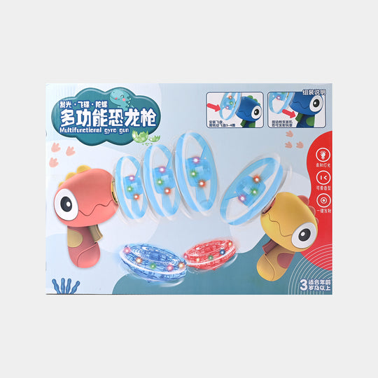 Multifunction Gyro Target With Soft Light Flying Disc