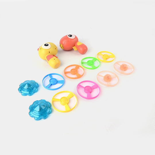 Multifunction Gyro Target With Soft Light Flying Disc