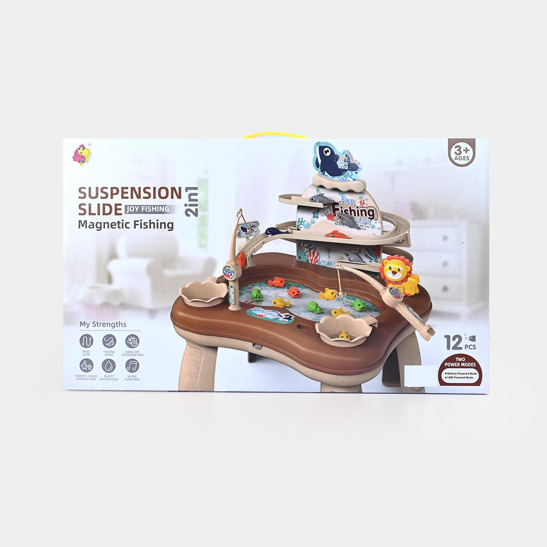 2-in-1 Suspension Slide Magnetic Fishing Toy