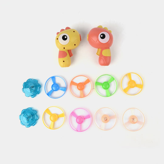 Multifunction Gyro Target With Soft Light Flying Disc