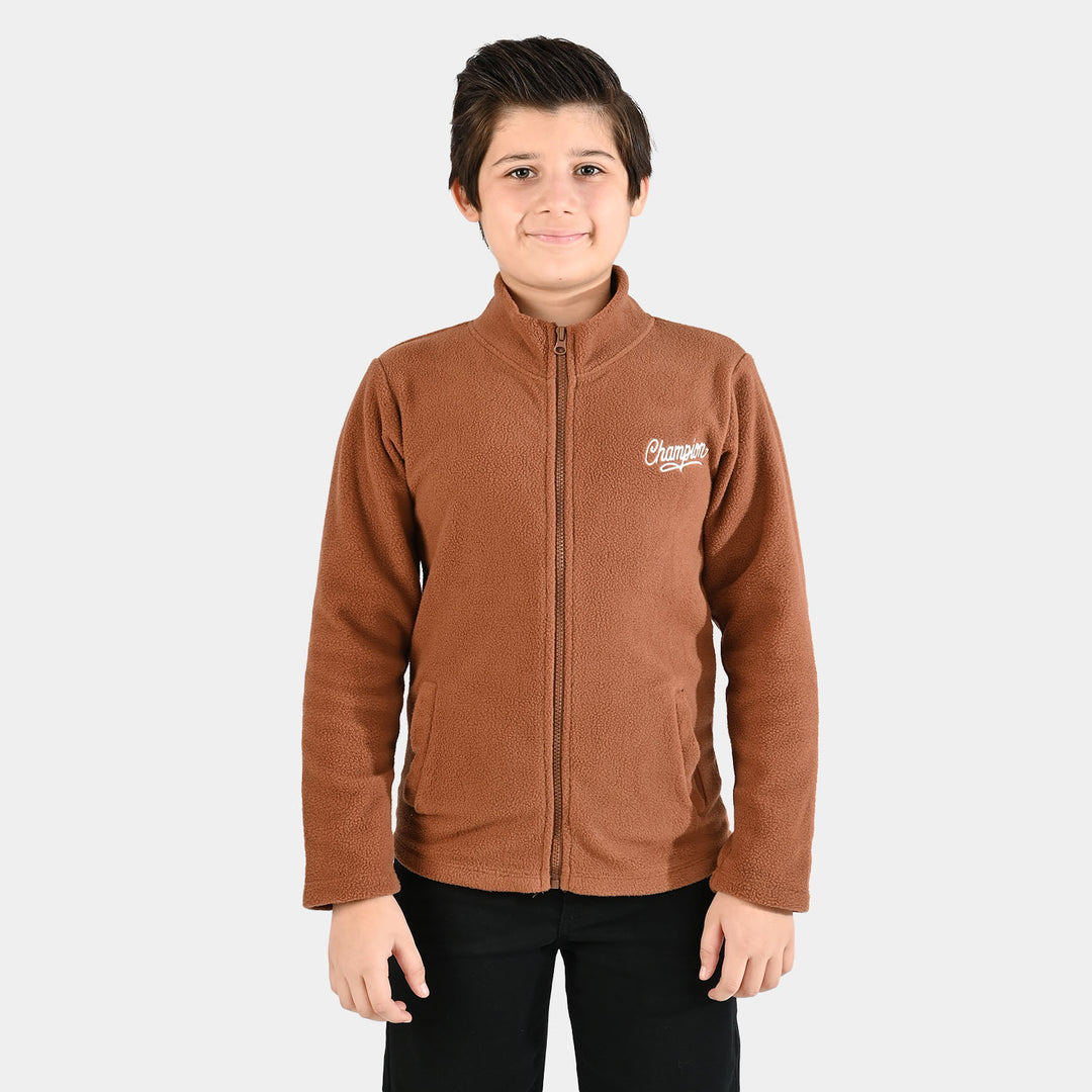 Boys Fleece Jacket Champion - Brown