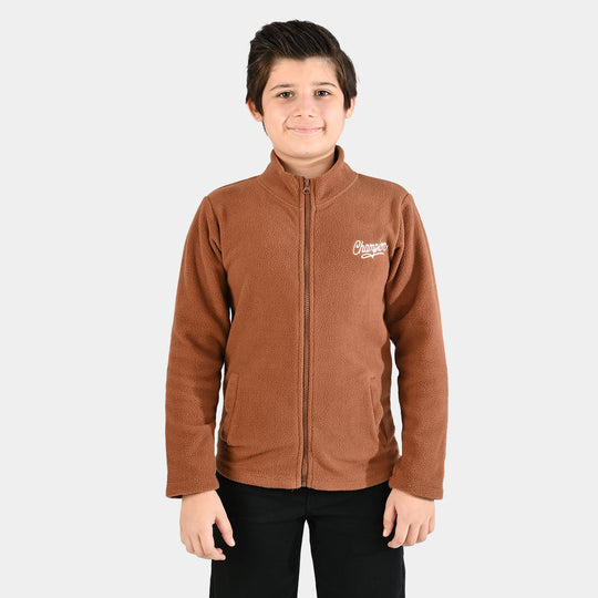 Boys Fleece Jacket Champion - Brown