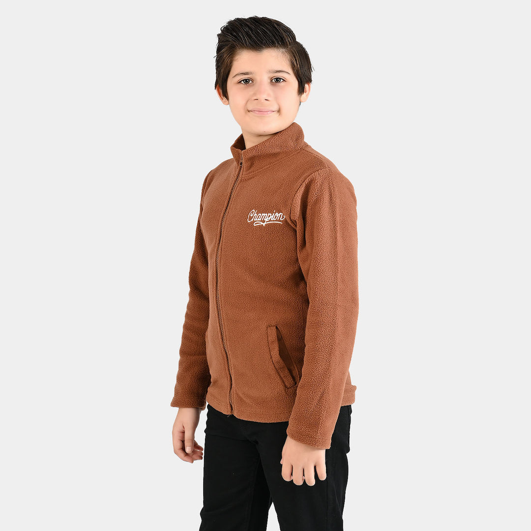 Boys Fleece Jacket Champion - Brown