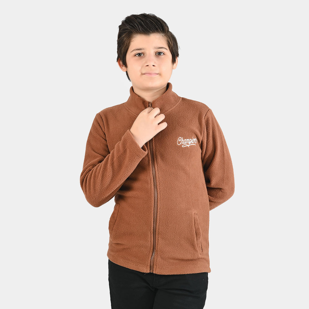 Boys Fleece Jacket Champion - Brown