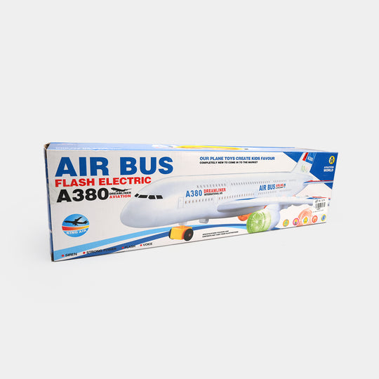 Airbus A380 Airplane Toy with Electronic Flashing Lights & Music