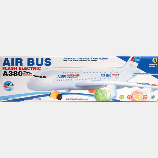 Airbus A380 Airplane Toy with Electronic Flashing Lights & Music