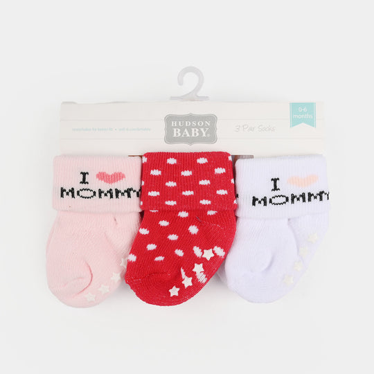 Baby Socks – Pack of 3 (0–6+ Months)