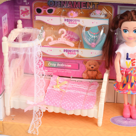 Sparkle Fun Play House Doll Set