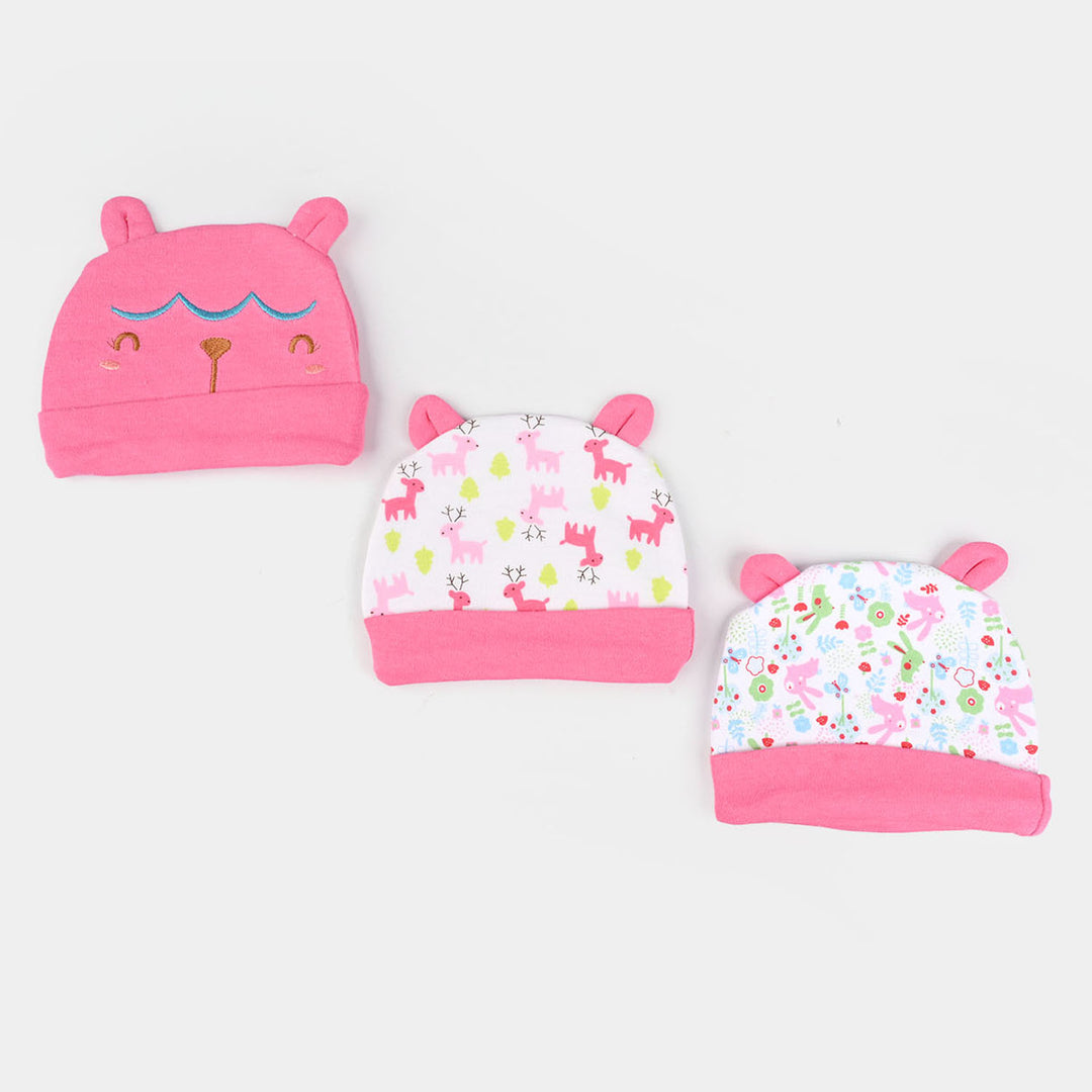 Infant Cotton Cap  – Pack of 3