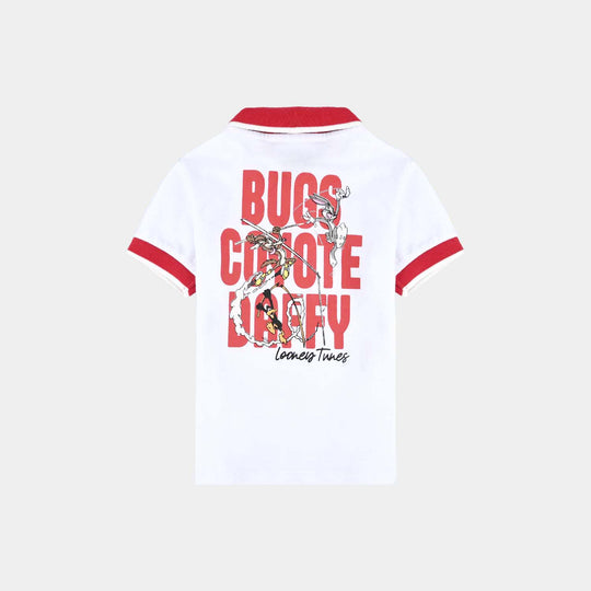 Infant Boys Cotton PK Polo-White