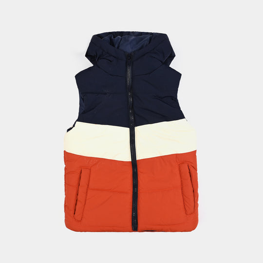 Boys  Quilted Hooded Jacket - Multicolor
