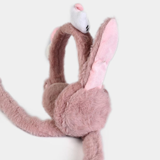 Interactive Moving Ear Plush Winter Earmuffs