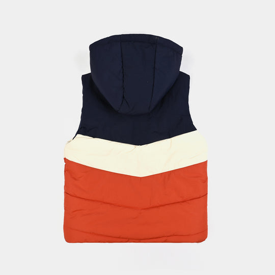 Boys  Quilted Hooded Jacket - Multicolor