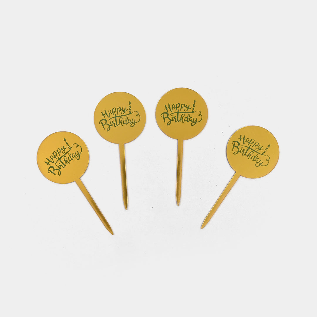 Happy Brithday Cake Topper | 4pcs