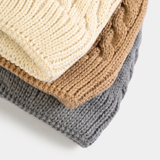 Cap Wool Pack Of 3 YB-20