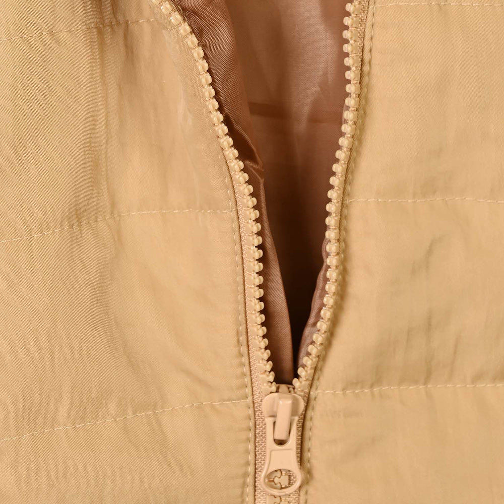 Infant Girls Puffer Romper Hooded Baby - BROWN