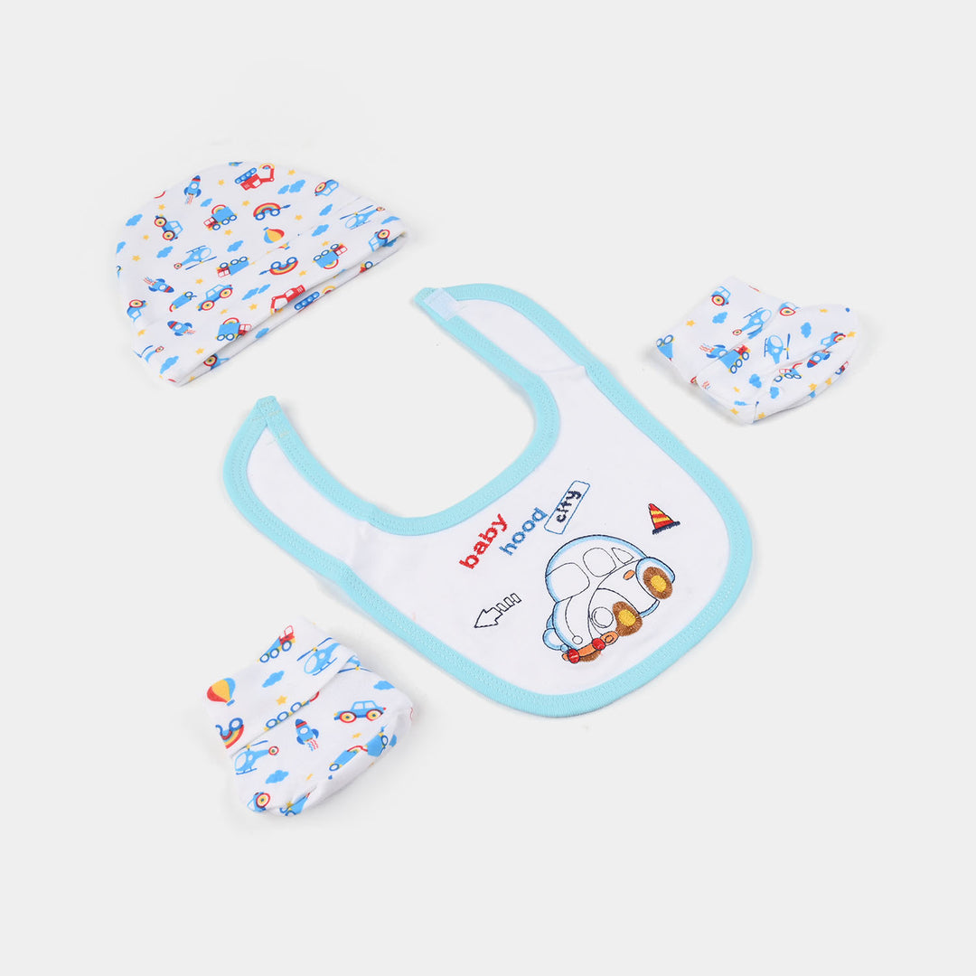 Baby Essentials Set Bib, Cap, & Socks