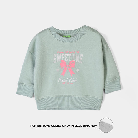 Infant Girls Fleece 2 Piece Suit Little Me - Sage Green