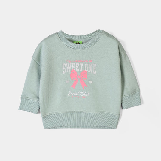 Infant Girls Fleece 2 Piece Suit Little Me - Sage Green
