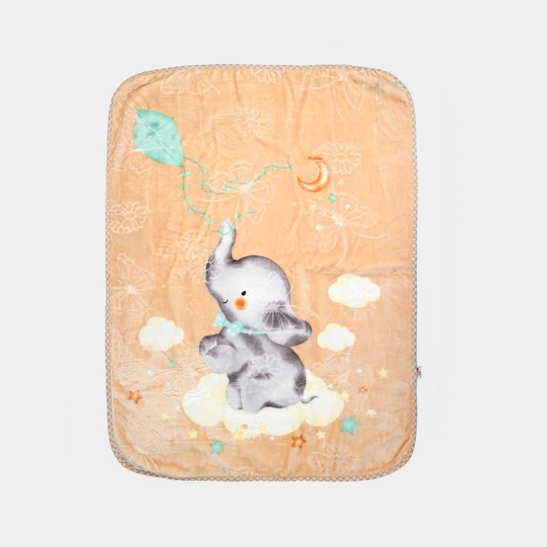 Elephant Mustard Baby Blanket | 100x130