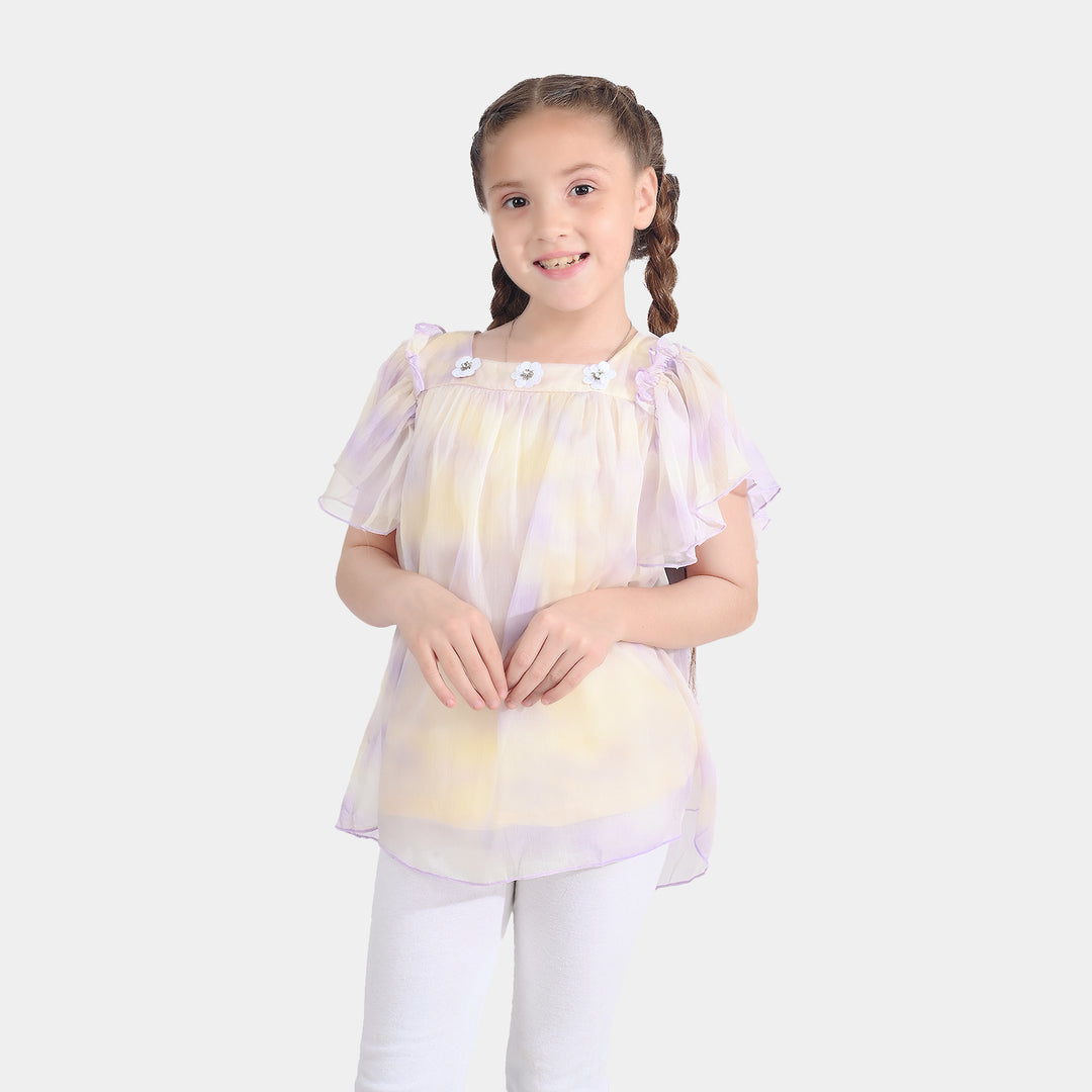 Girls Chiffon Top - Multi