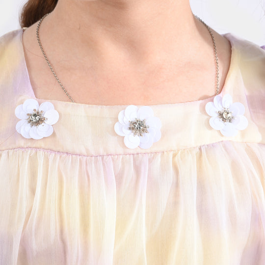 Girls Chiffon Top - Multi
