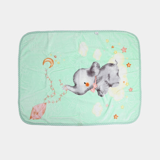 Elephant Aqua Green Baby Blanket | 100x130