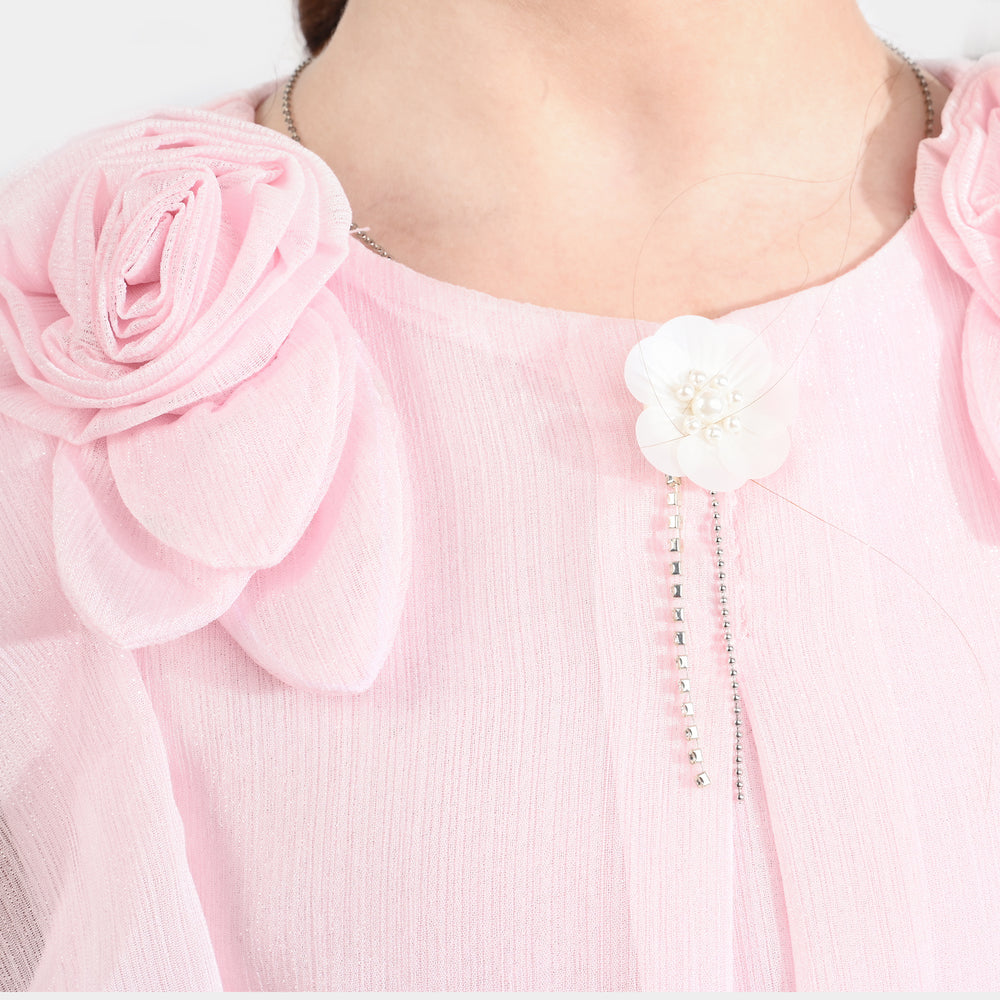 Girls Chiffon Top - Pink