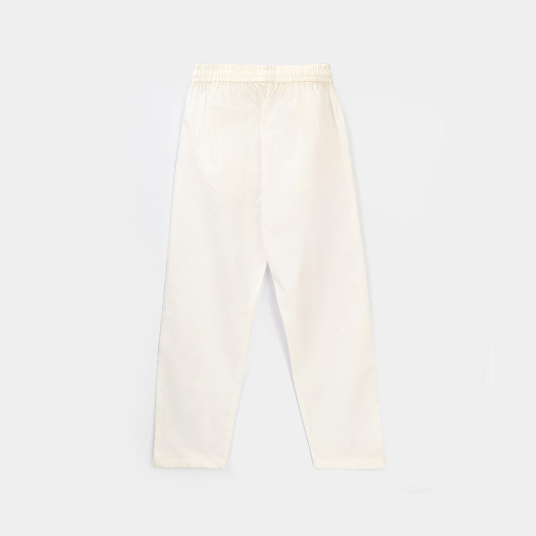 Infant Boys Cotton Pajama Basic - White