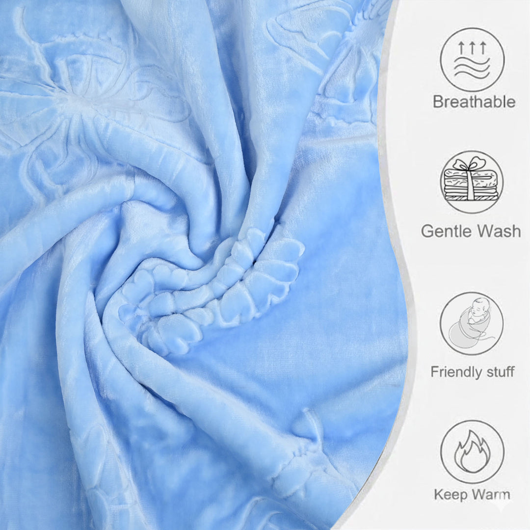 Butterfly & Flower Baby Blanket | 100x130