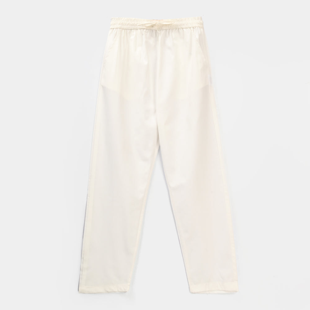 Boys Cotton Pajama - White