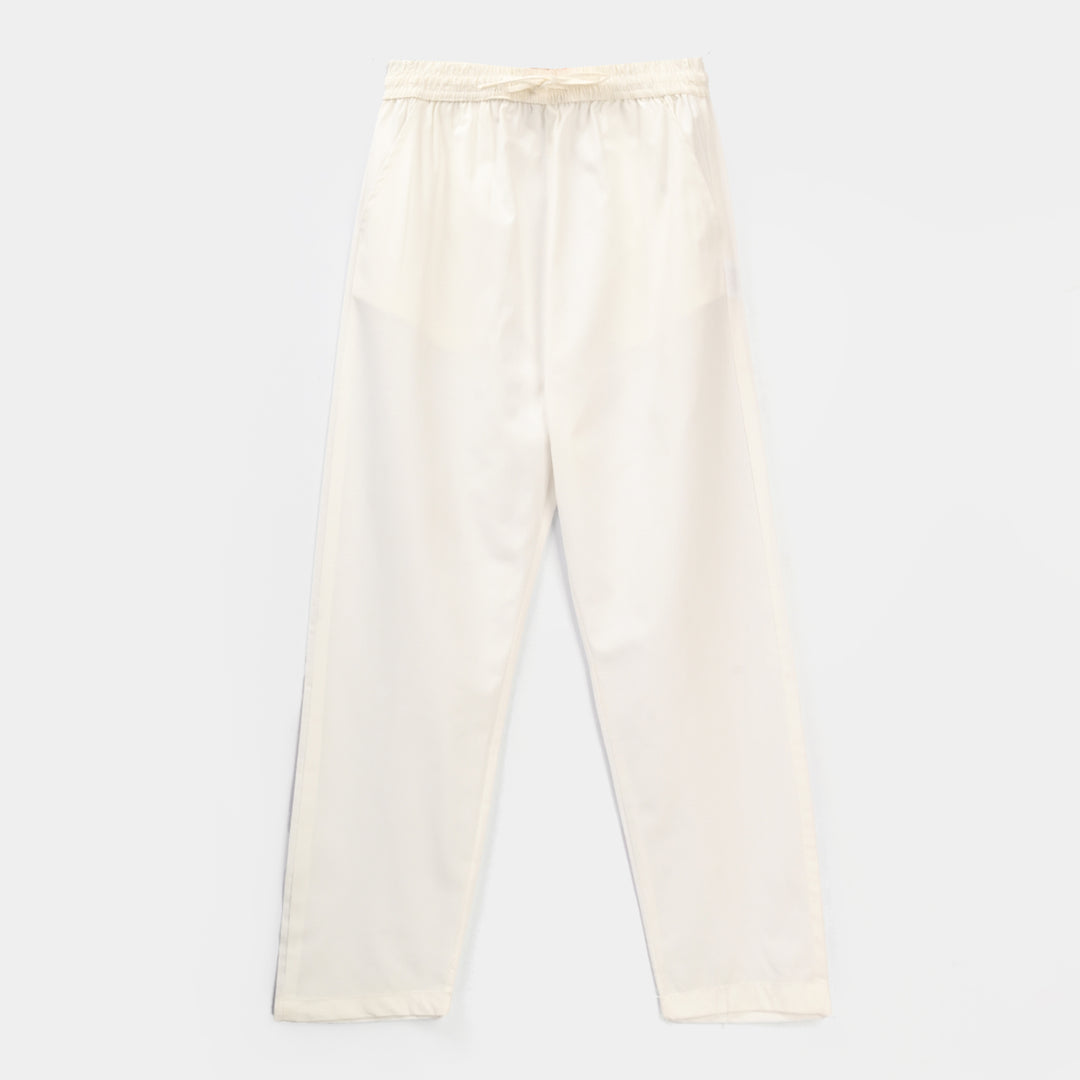 Boys Cotton Pajama - White