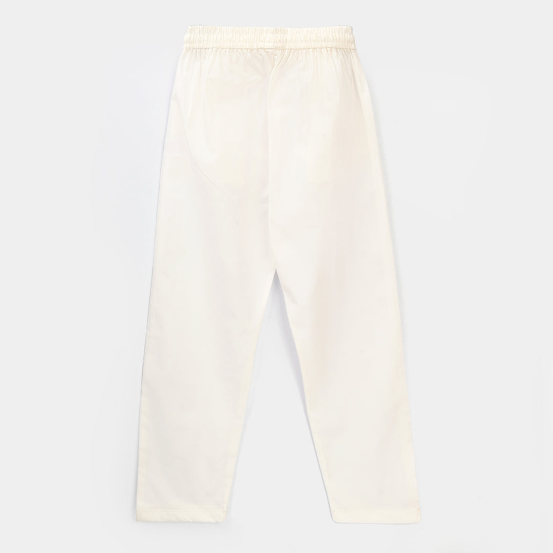 Boys Cotton Pajama - White