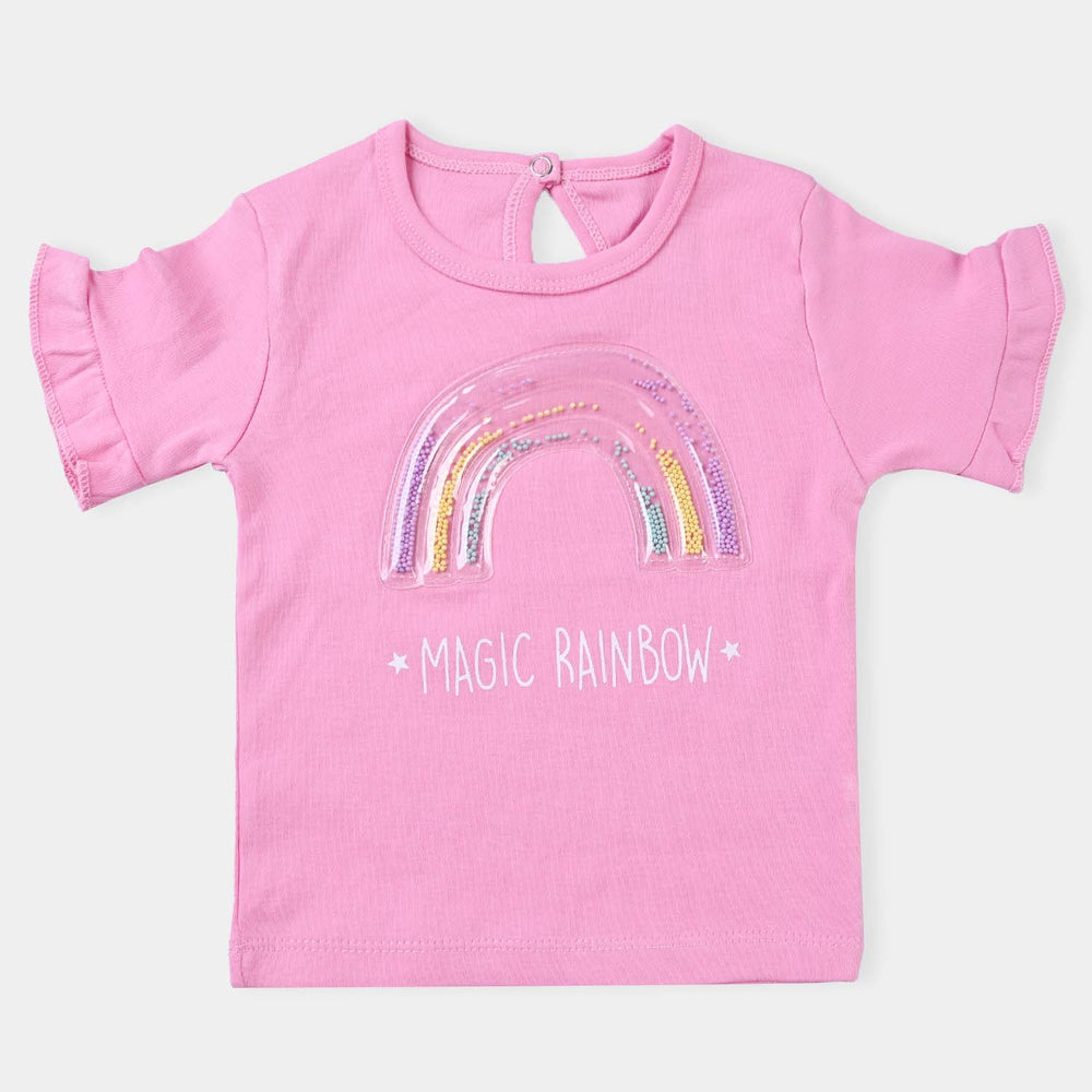 Infant Girls Western Suit Rainbow-Pink
