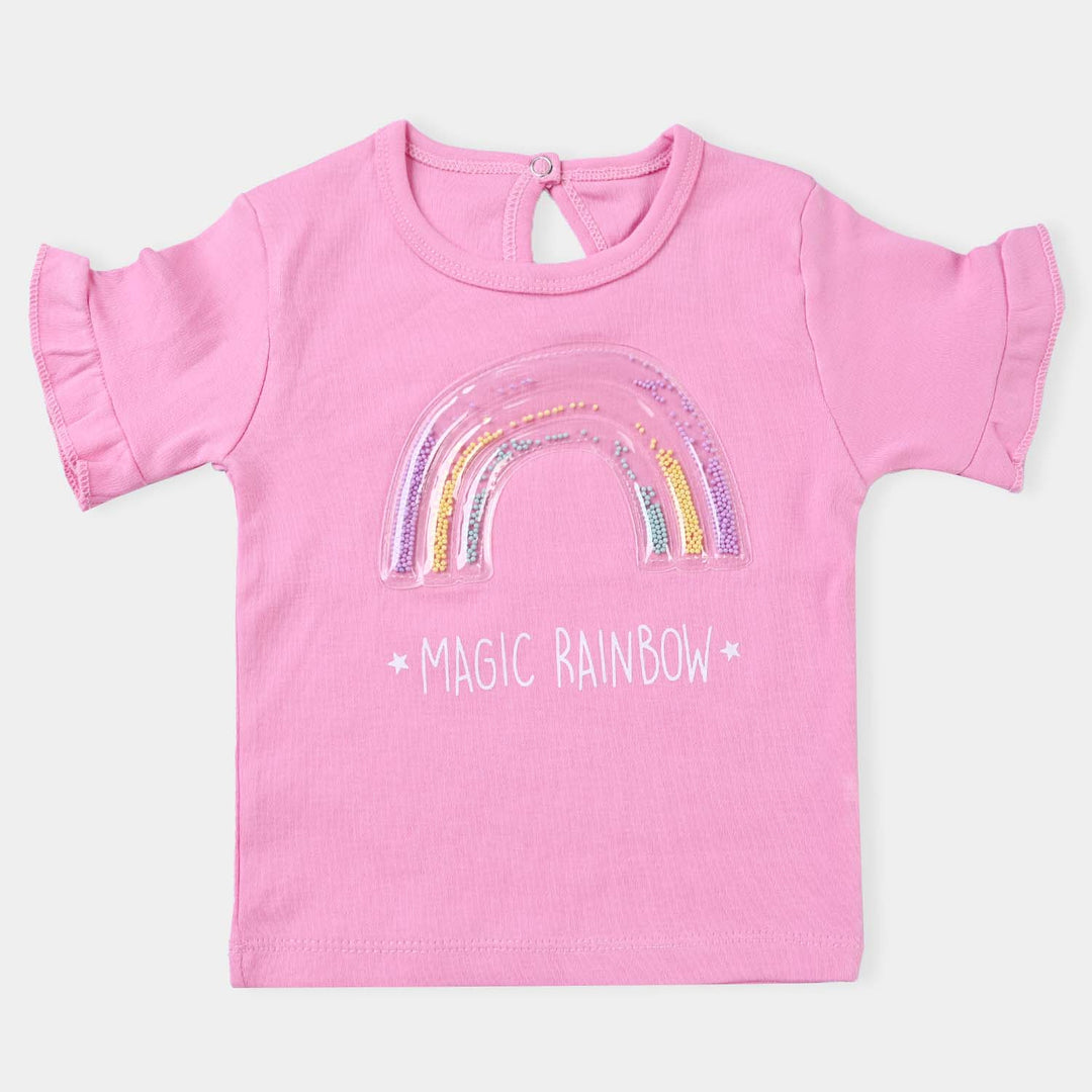 Infant Girls Western Suit Rainbow-Pink