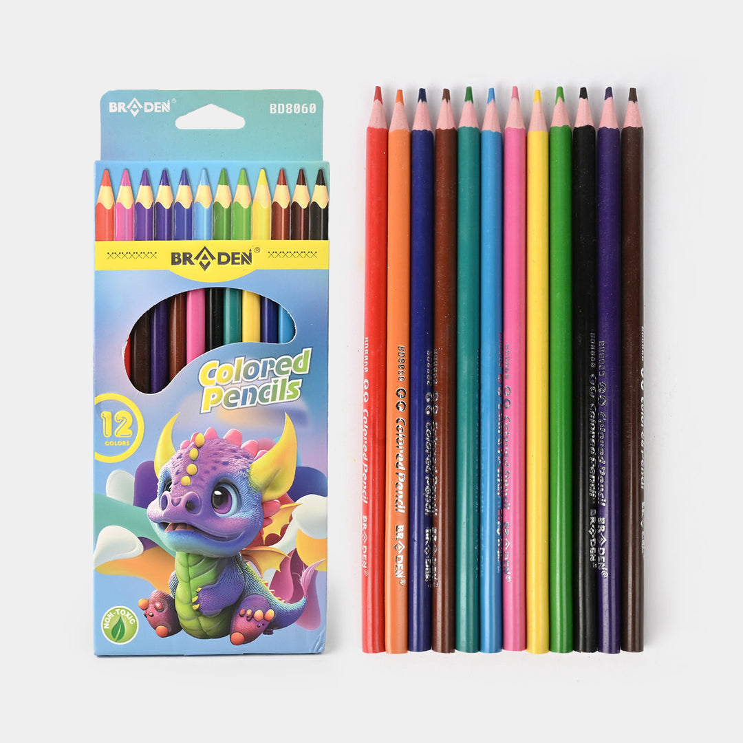Braden Colored Pencils | Vivid & Break-Resistant | 12PCs