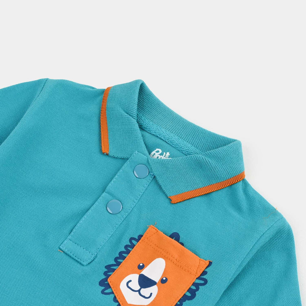 Infant Boys Jumbo Pique Polo Tiger