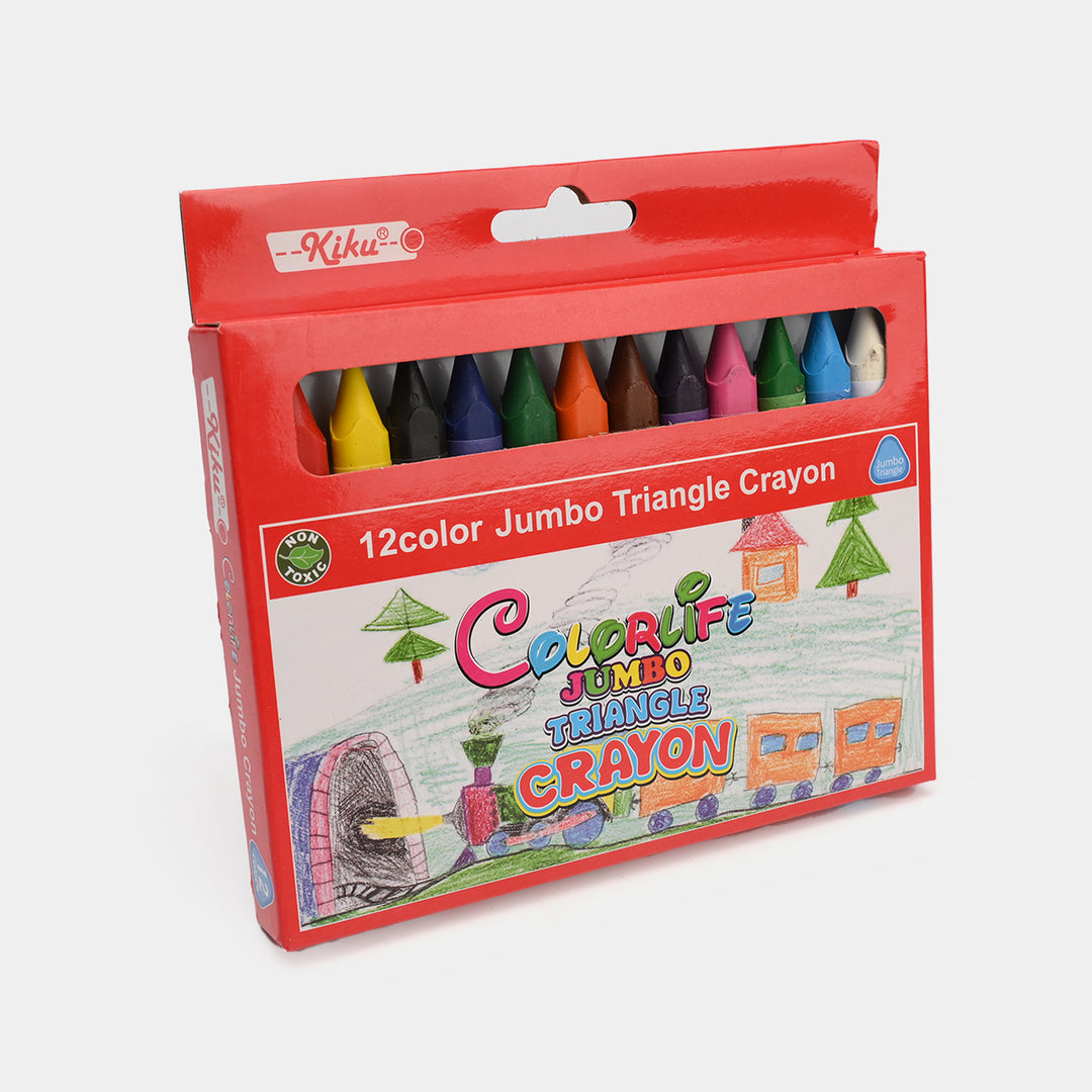 Jumbo Triangle Crayon 12 Color