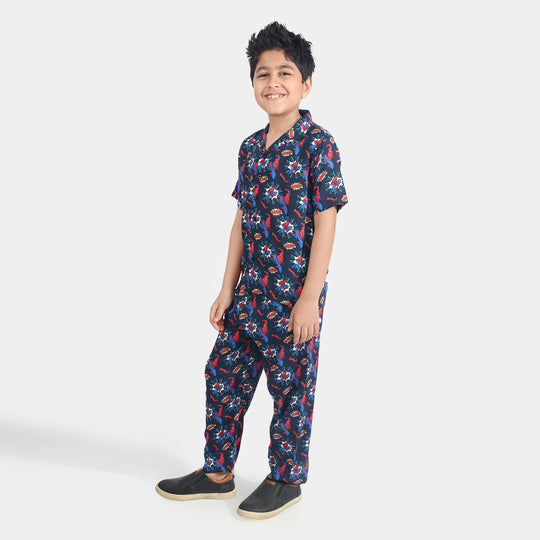 Boys Viscose Nightwear-Multi
